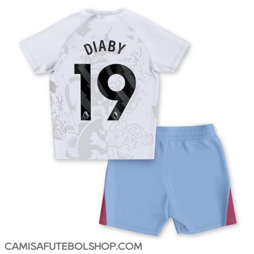 Camisa de time de futebol Aston Villa Moussa Diaby #19 Replicas 2º Equipamento Infantil 2023-24 Manga Curta (+ Calças curtas)